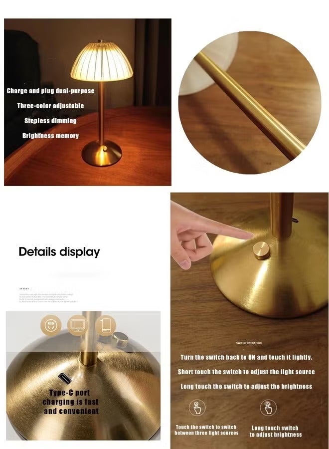 ARNOTEC مصباح طاولة صغير - مصباح خشبي بجانب السرير - مصباح غرفة نوم بسيط - مصباح مكتبي صغير بغطاء من الكتان - مصباح ليلي - مصباح طاولة بجانب السرير لغرفة النوم وغرفة المعيشة والأطفال - Image 2