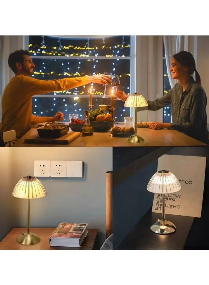 ARNOTEC مصباح طاولة صغير - مصباح خشبي بجانب السرير - مصباح غرفة نوم بسيط - مصباح مكتبي صغير بغطاء من الكتان - مصباح ليلي - مصباح طاولة بجانب السرير لغرفة النوم وغرفة المعيشة والأطفال - Image 3