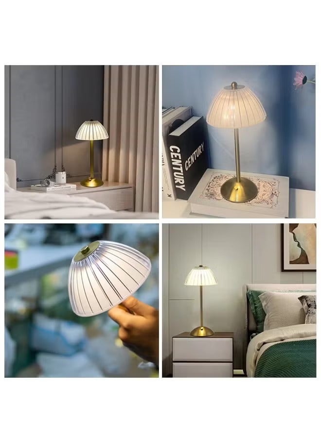 ARNOTEC مصباح طاولة صغير - مصباح خشبي بجانب السرير - مصباح غرفة نوم بسيط - مصباح مكتبي صغير بغطاء من الكتان - مصباح ليلي - مصباح طاولة بجانب السرير لغرفة النوم وغرفة المعيشة والأطفال - Image 4