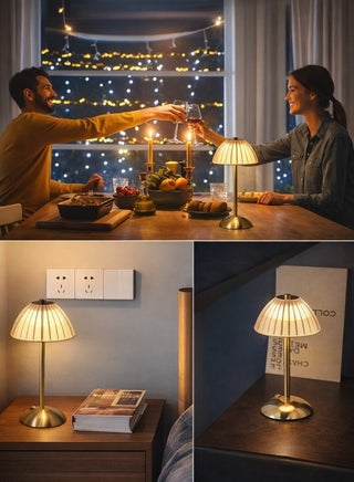 Portable LED Touch Table Lamp – USB Rechargeable, 3 Color Modes, Dimmable Gold Desk Light - view 4