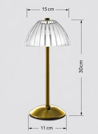 Portable LED Touch Table Lamp – USB Rechargeable, 3 Color Modes, Dimmable Gold Desk Light - view 3