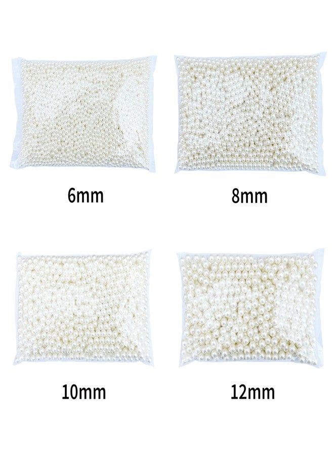 FM FM42 500g/350pcs 14mm No Hole Ivory Simulated Pearl Beads for Crafts - Image 5