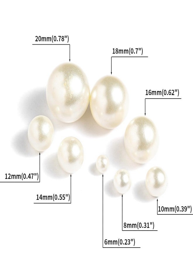 FM FM42 500g/350pcs 14mm No Hole Ivory Simulated Pearl Beads for Crafts - Image 3