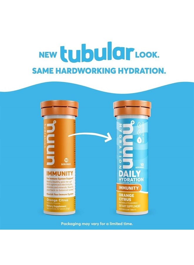 Nuun المناعة: مكمل دعم المناعة بالترطيب، الإلكتروليتات، مضادات الأكسدة، فيتامين C، الزنك، الكركم، البلسان، الزنجبيل، الإخناسيا - توت أزرق وماندرين + حمضيات البرتقال، عبوة من 4 - Image 5