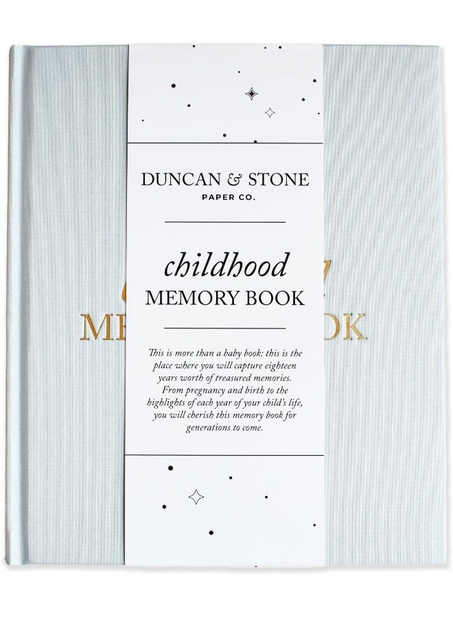DUNCAN & STONE PAPER CO. دفتر ذكريات الطفولة من دانيكان وستون بيبر كو. (أزرق سماوي، 175 صفحة) - Image 1