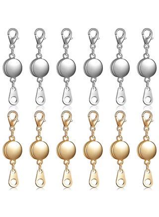 12 Pieces Locking Magnetic Jewelry Clasp Gold and Silver Round Necklace Clasp Closures Bracelet Extender for Jewelry Making, Size Fits Most Necklaces and Bracelets - pzsku/Z1CBB58C2005283235DA7Z/45/_/1717483890/64340f3b-b91b-49f1-94a6-cf54e1118ee0