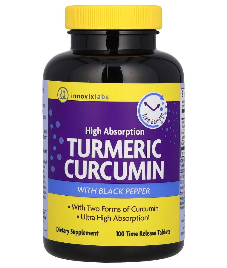 InnovixLabs Turmeric Curcumin High Absorption  100 Time Release Tablets