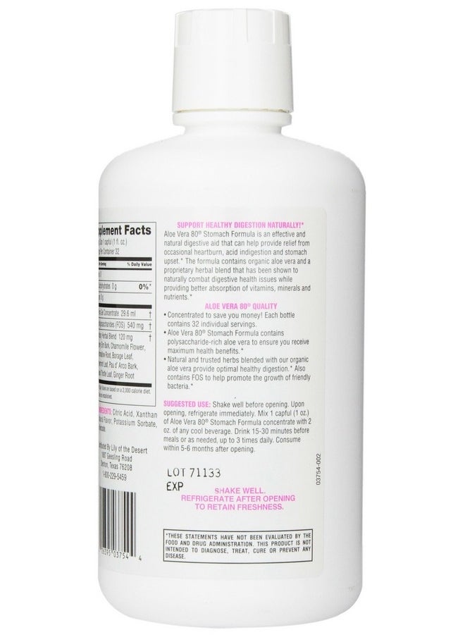 Lily Of the Desert Aloe 80 Organics Stomach Formula 32 Ounce  - Image 4