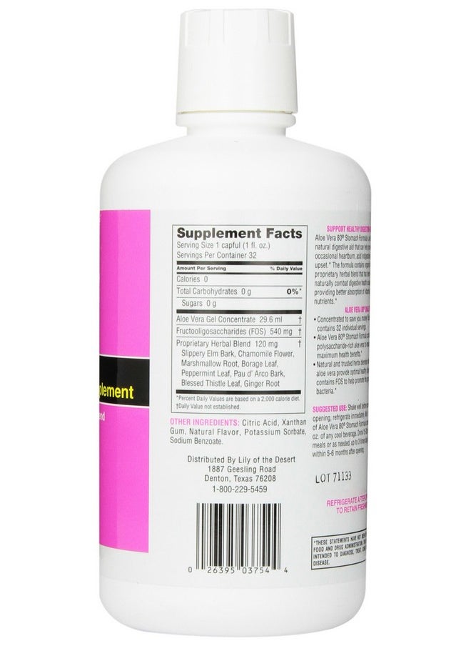 Lily Of the Desert Aloe 80 Organics Stomach Formula 32 Ounce  - Image 3