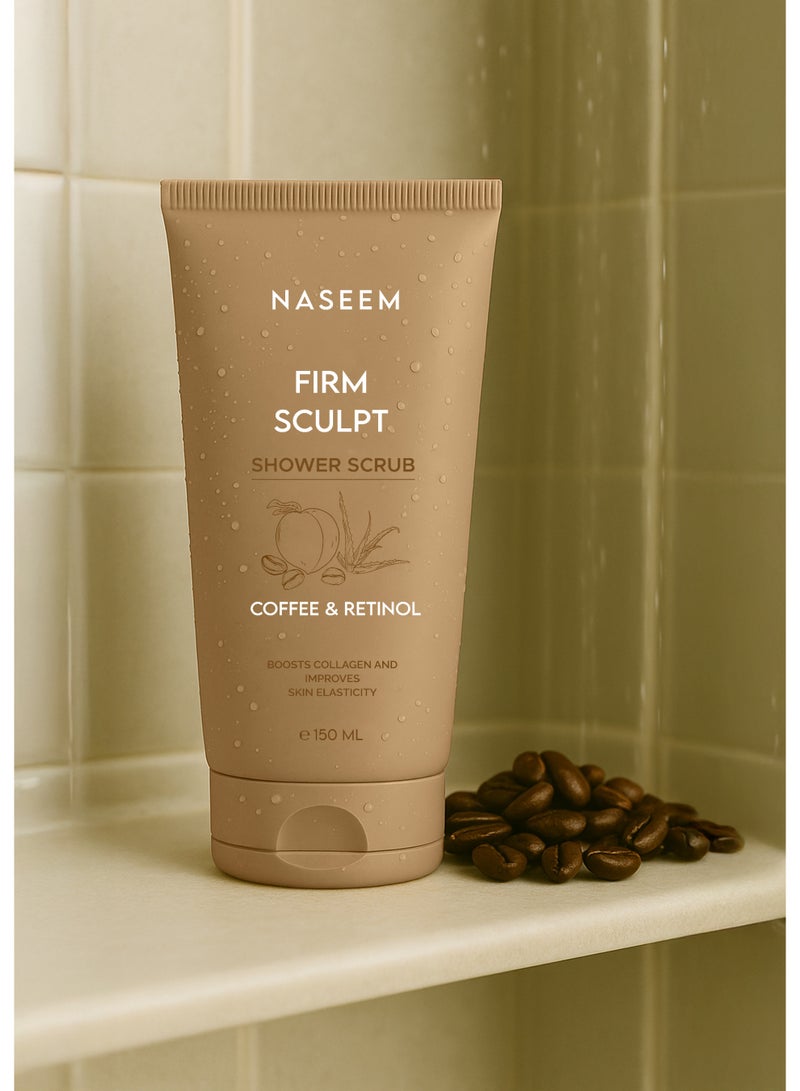Naseem Coffee & Retinol Shower Scrub for Men & Women - 150ml - Image 2