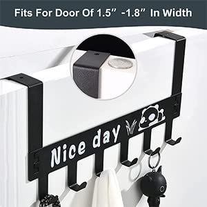 Kettlekane Carbon Steel 2 Pc Heavy Duty Over Door Hanger for Cloths Towel Hanger Removable Door Hook Coat Scarf Cloths Hanger Black Pack of 2 - Image 5