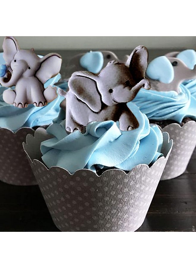 MLOLM Cute Elephant Silicone Molds Mini Elephant Chocolate Mold for DIY Chocolate Candy Cookie Desserts Sugarcraft Baby Shower Fondant Mold Cupcake Toppers Decorations  - Image 3