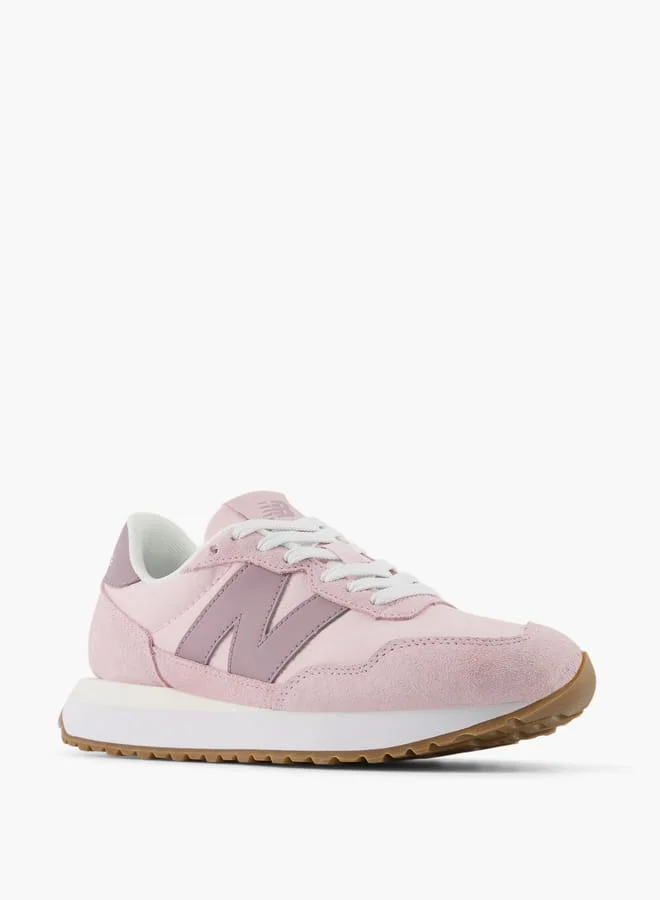 نيو بالانس Women's Logo Detail Lace-Up Sneakers - 237