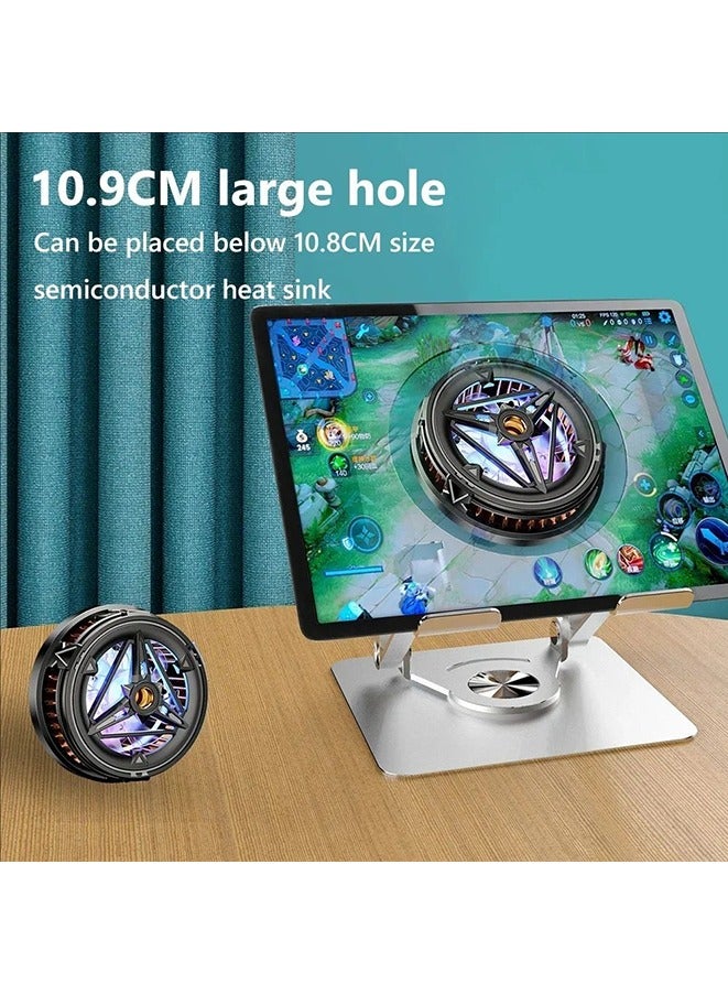 360 Rotation Foldable Cooling Bracket Support Tablet Holder Hollowed Adjustable Height for 4-13Inch Phone Tablet iPad Desk Stand