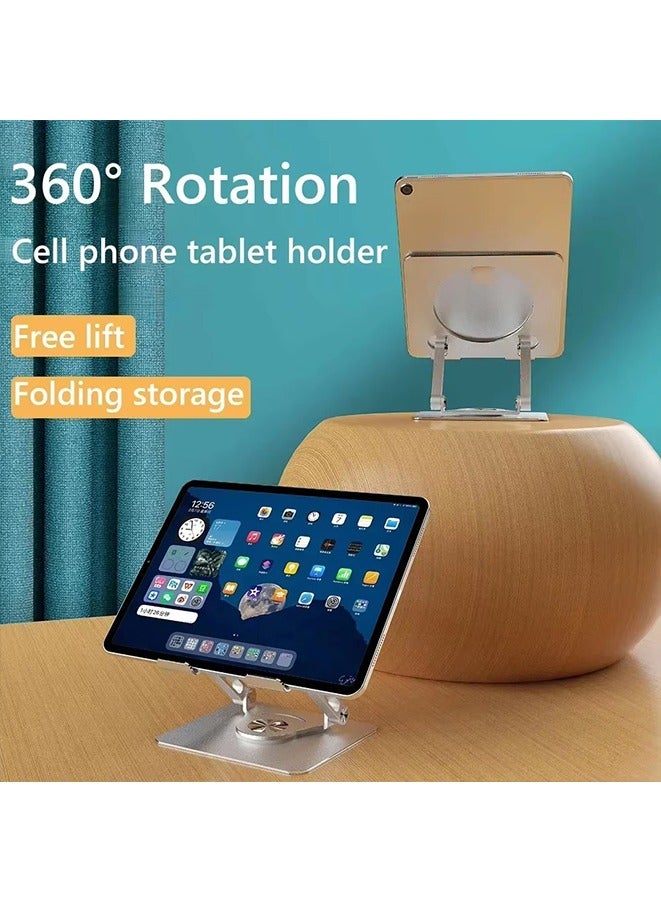 360 Rotation Foldable Cooling Bracket Support Tablet Holder Hollowed Adjustable Height for 4-13Inch Phone Tablet iPad Desk Stand  - Image 4