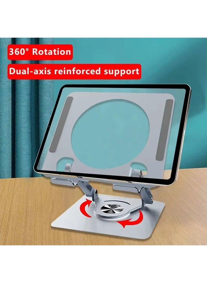 360 Rotation Foldable Cooling Bracket Support Tablet Holder Hollowed Adjustable Height for 4-13Inch Phone Tablet iPad Desk Stand  - Image 2