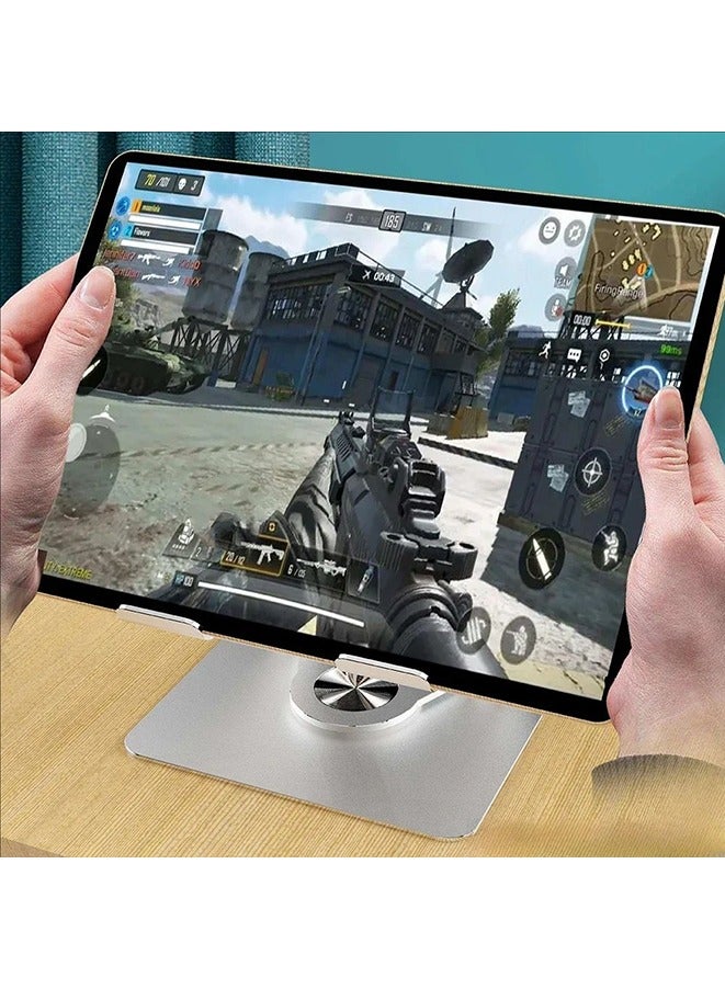 360 Rotation Foldable Cooling Bracket Support Tablet Holder Hollowed Adjustable Height for 4-13Inch Phone Tablet iPad Desk Stand