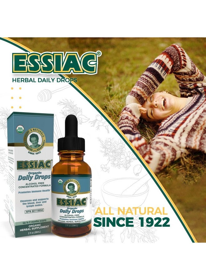 Essiac شاي إسيك الأصلي USDA العضوي قطرات يومية لتعزيز تصريف اللمفاوي ودعم المناعة | تركيبة مركزة خالية من الكحول | 2 أونصة (59 مل) - Image 2