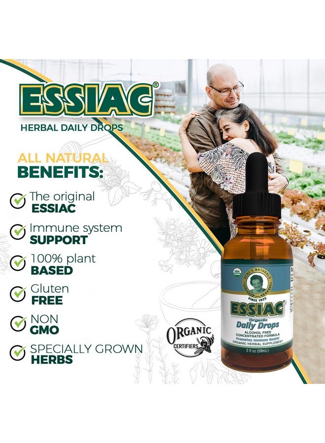 Essiac شاي إسيك الأصلي USDA العضوي قطرات يومية لتعزيز تصريف اللمفاوي ودعم المناعة | تركيبة مركزة خالية من الكحول | 2 أونصة (59 مل) - Image 4