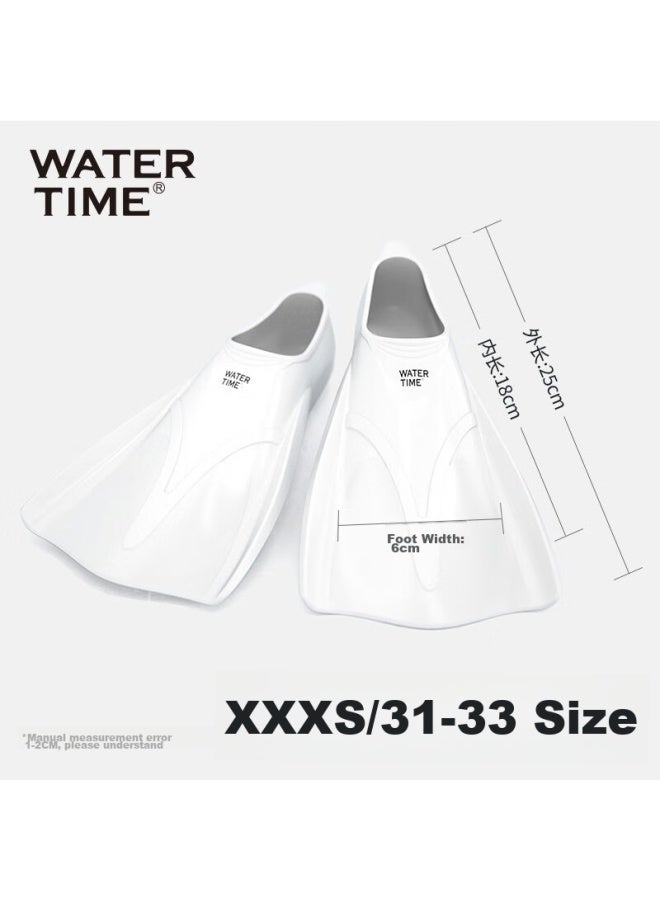 Watertime/shuichuan Adult Swimming Flippers, Children's Training Kickboard, Breaststroke Flippers, Freestyle Silicone Flippers, Xxxs - Image 2