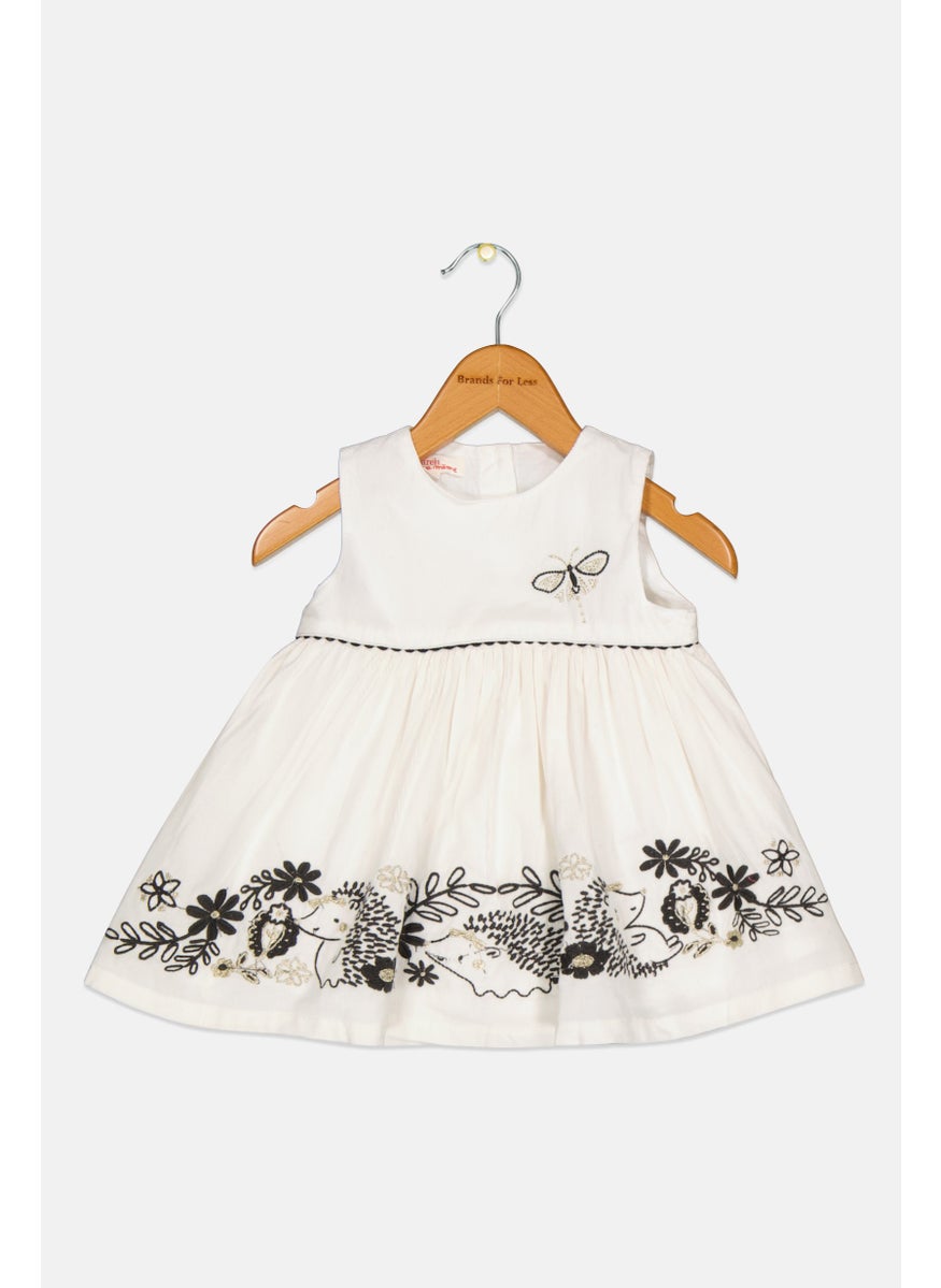 Dp Am Toddlers Girl Sleeveless Dress, White  - Image 1