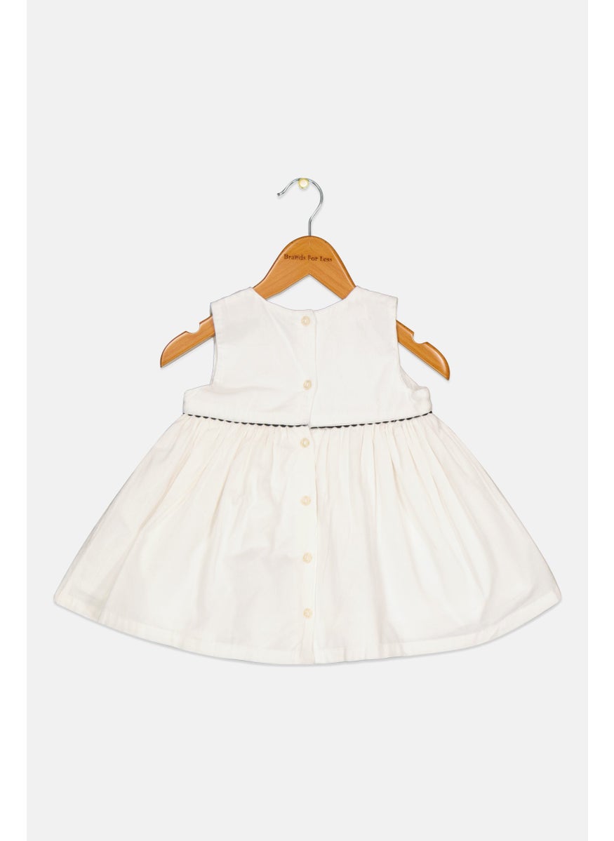 Dp Am Toddlers Girl Sleeveless Dress, White  - Image 2