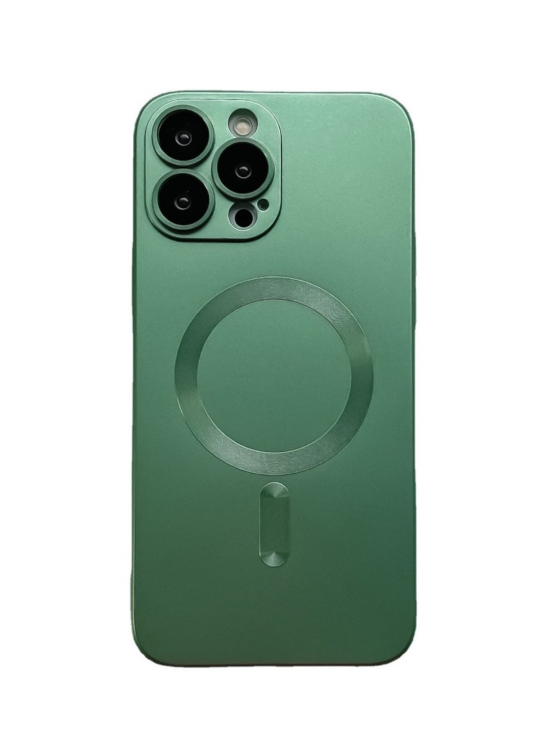 عام غلاف الهاتف المغناطيسي متوافق مع تقنية MagSafe لأجهزة آبل iPhone 15/15 Plus/15 Pro/15 Pro Max - غلاف بطلاء معدني - Image 1