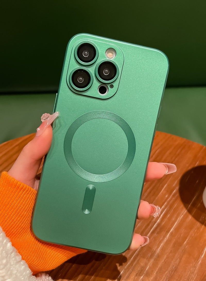 عام غلاف الهاتف المغناطيسي متوافق مع تقنية MagSafe لأجهزة آبل iPhone 15/15 Plus/15 Pro/15 Pro Max - غلاف بطلاء معدني - Image 2