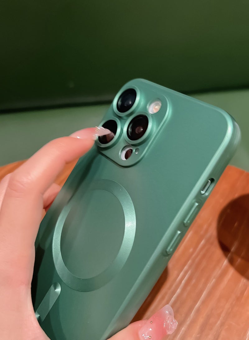 عام غلاف الهاتف المغناطيسي متوافق مع تقنية MagSafe لأجهزة آبل iPhone 15/15 Plus/15 Pro/15 Pro Max - غلاف بطلاء معدني - Image 3