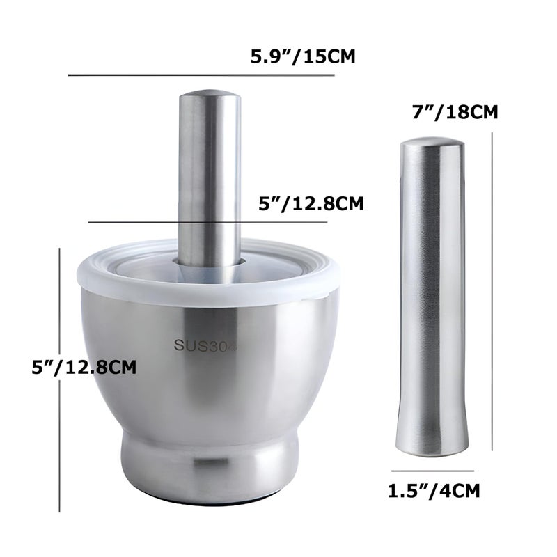 Hon Stainless Steel 316 Safe for Baby Food Preparation - Hygienic and Antibacterial Manual Grinder - Easy to Use and Sterilize for Preparing Fresh Pureed Meals - Image 2