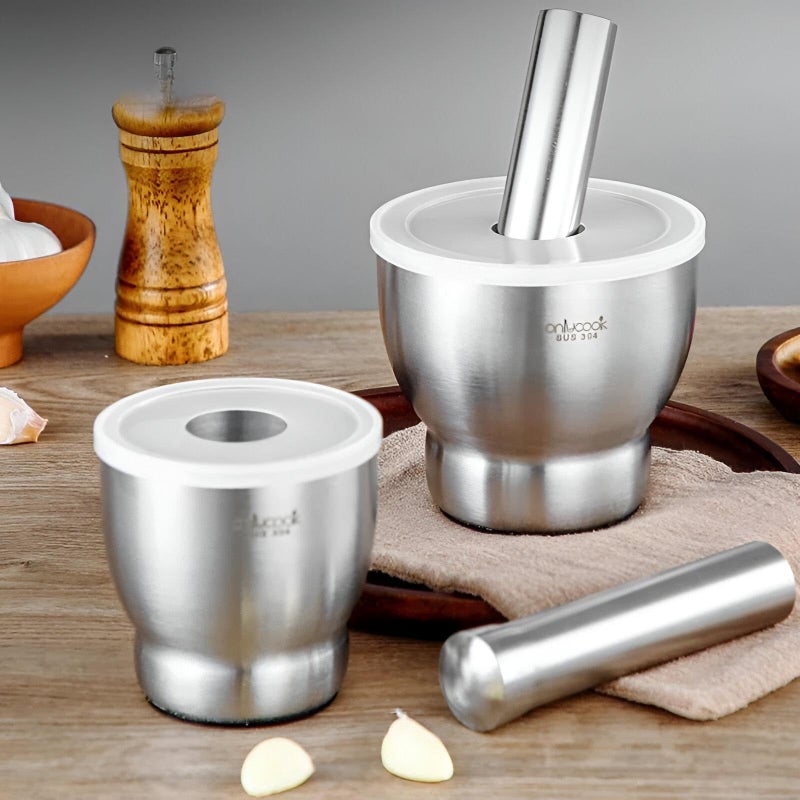 Hon Stainless Steel 316 Safe for Baby Food Preparation - Hygienic and Antibacterial Manual Grinder - Easy to Use and Sterilize for Preparing Fresh Pureed Meals - Image 4