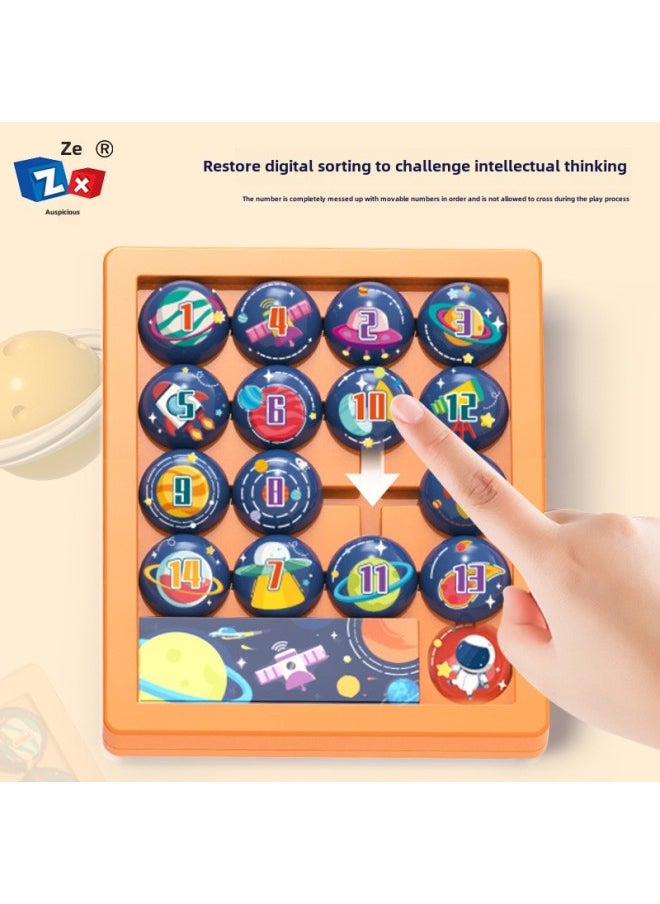 Generic - Digital Huarong Road Maze Intellectual Fun Desktop Game Machine 3D Maze Unlock Toy-Color:Huarong Road Maze Level 4-Castle - Image 1