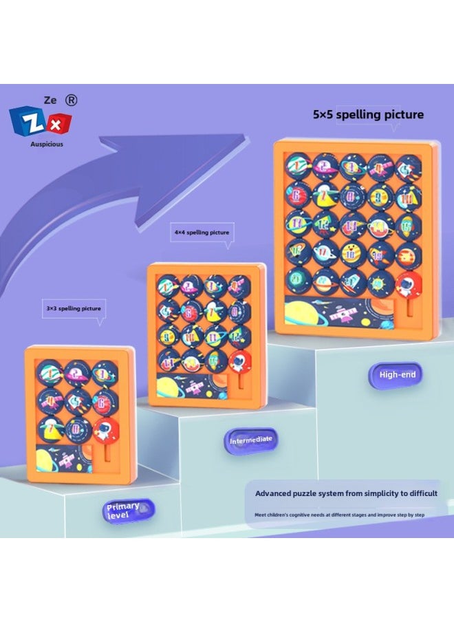 Generic - Digital Huarong Road Maze Intellectual Fun Desktop Game Machine 3D Maze Unlock Toy-Color:Huarong Road Maze Level 4-Castle - Image 1