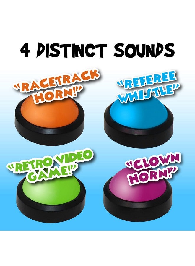 Teacher's Choice 4 Pack Game Buzzers with Unique Loud Sounds for Each Buzzer | Great for Trivia Games, Family Feud, Jeopardy, Competition, Spelling Bees and More - Image 5