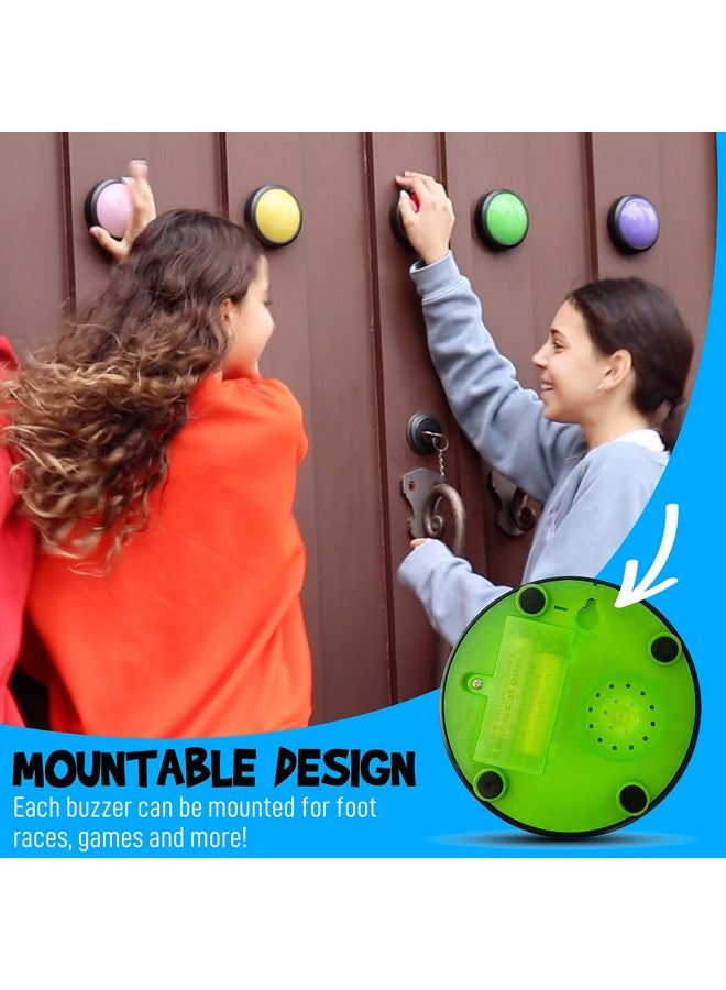Teacher's Choice 4 Pack Game Buzzers with Unique Loud Sounds for Each Buzzer | Great for Trivia Games, Family Feud, Jeopardy, Competition, Spelling Bees and More - Image 4