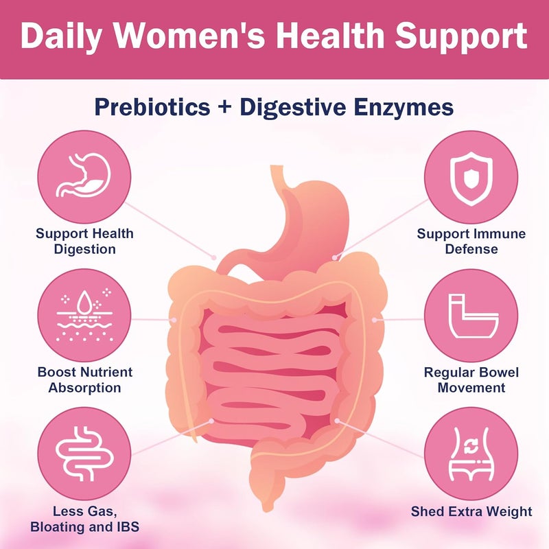 NATURE TARGET Vaginal Womens Probiotics 100 Billion CFUs Probiotics  Prebiotics with Digestive Enzymes Cranberry  DMannose  Supports pH Balance Odor  Urinary Tract Health  90 Capsules - Image 5