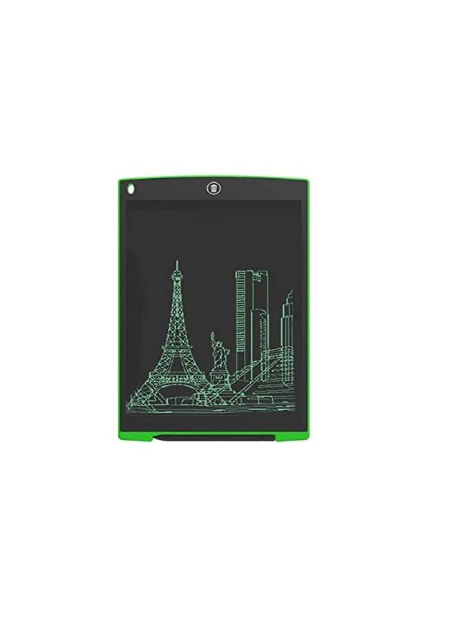 ماركة غير محددة - لوح كتابة LCD مقاس 12 بوصة قلم ذكي للكتابة اليدوية مناسب للعائلة والمدرسة والمكتب والأطفال والبالغين مع قفل وزر مسح ولوحة كتابة إلكترونية ورسم رقمي - اخضر - Image 1
