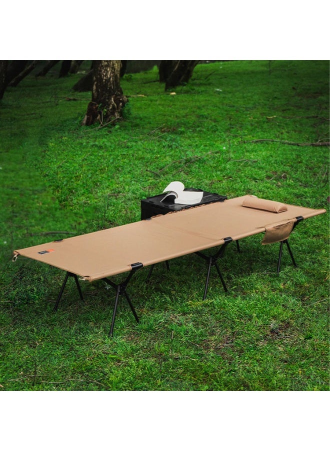 بلو فاير سرير تخييم قابل للطي 2 في 1 مع وسادة – ارتفاع قابل للتعديل (مرتفع / منخفض) 🌙 خفيف الوزن فقط 2.9 كجم مع حقيبة حمل – سرير محمول للرحلات والشاطئ والصيد والتخييم – إطار فولاذي قوي يتحمل حتى 250 كجم - Image 2