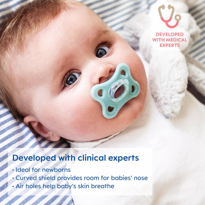 MAM مصاصات مام المريحة، مصاصات حديثي الولادة، عبوة 2، مصاصات مام من 3-12 شهر، أفضل مصاصة للأطفال الذين يرضعون من الثدي، مصاصة سيليكون للبنات - Image 4