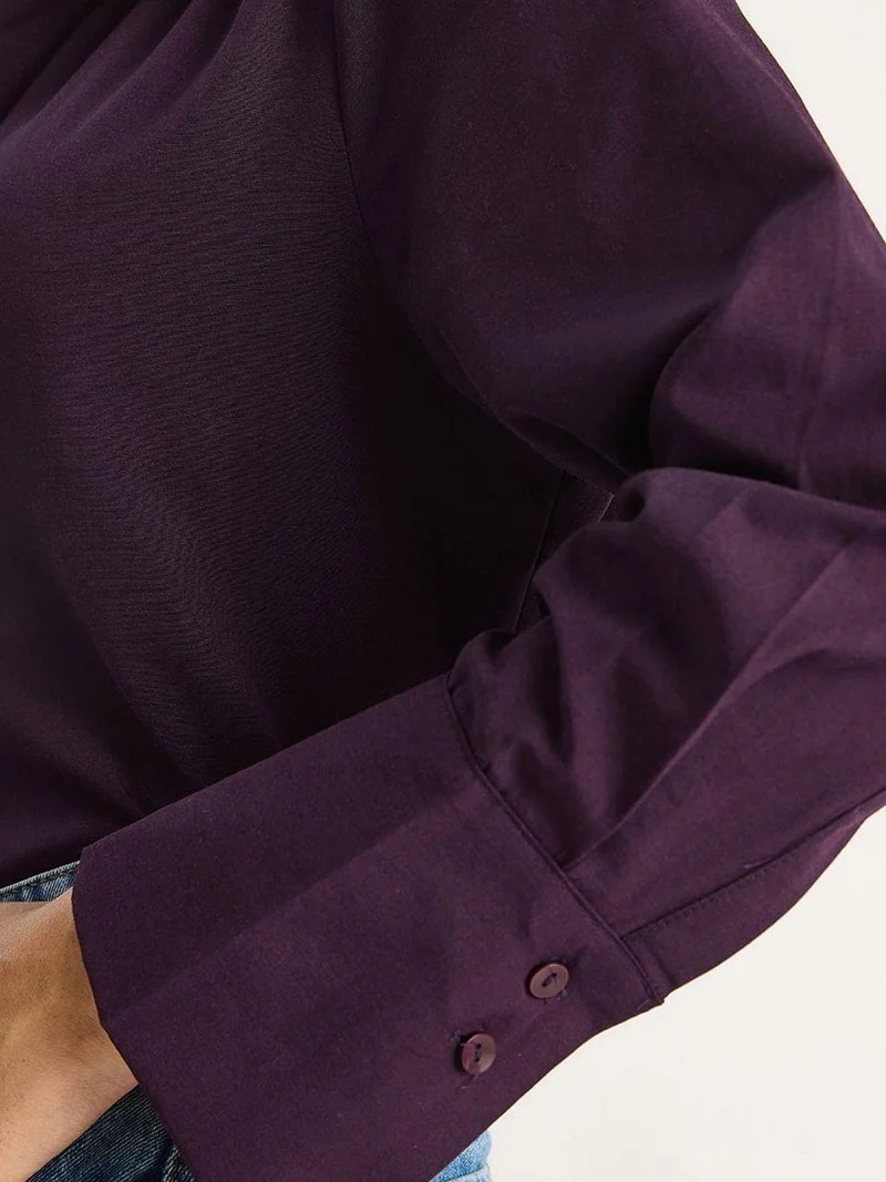 Bianco Lucci LUCCI Regular Fit Long Sleeve Button-Up Poplin Shirt