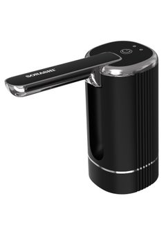 SONASHI Rechargeable Water Dispenser Pump with 1 Touch Function | Foldable Design with Silicone Inlet Hose | Type-C Charging, Indicator Light | Suitable for 1-5 Gallon Bottle Water | Power 4W SWP-65 Black/Silver  - Image 1