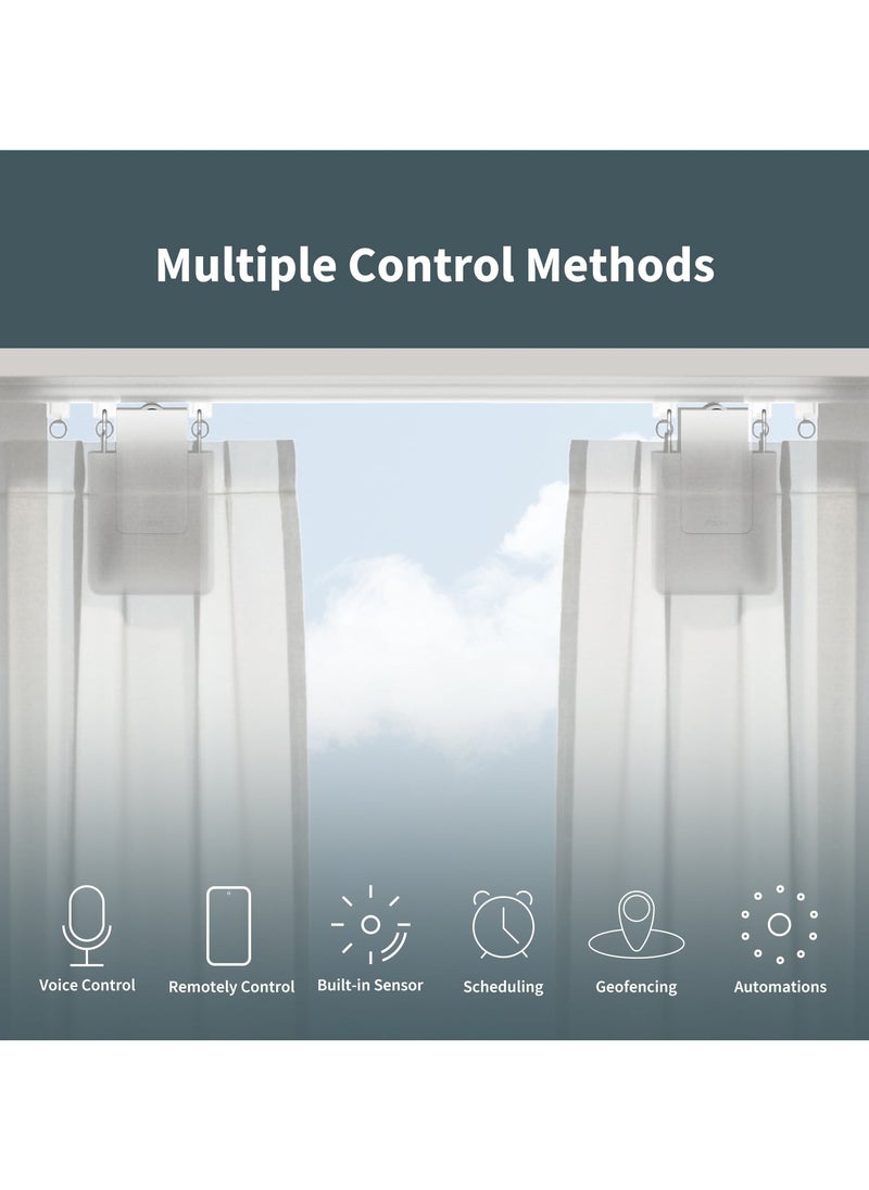 Aqara - Aqara Smart Curtain Motor E1 Track Version,Electric Curtain Driver for Remote Control and Home Automation, Support HomeKit, Alexa, Google Assistant and IFTTT,AQARA Zigbee 3.0 HUB Requried - Image 1
