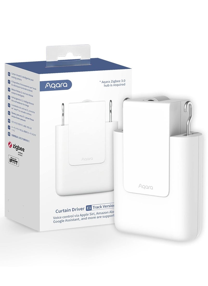 Aqara - Aqara Smart Curtain Motor E1 Track Version,Electric Curtain Driver for Remote Control and Home Automation, Support HomeKit, Alexa, Google Assistant and IFTTT,AQARA Zigbee 3.0 HUB Requried - Image 1