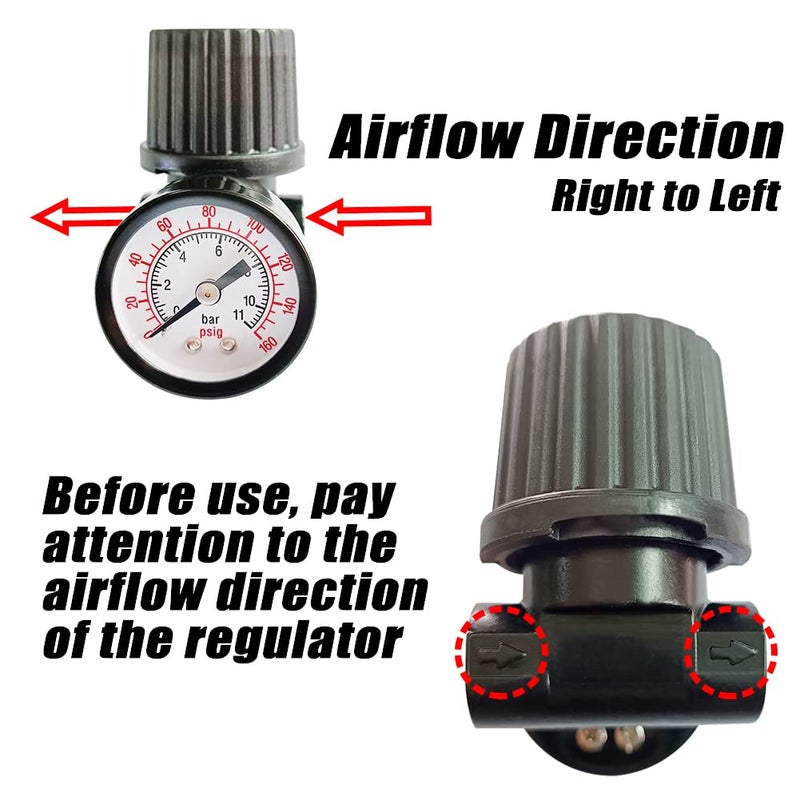 Qolekog 1/4"NPT Replacement Air Pressure Regulator For air compressor - Image 3