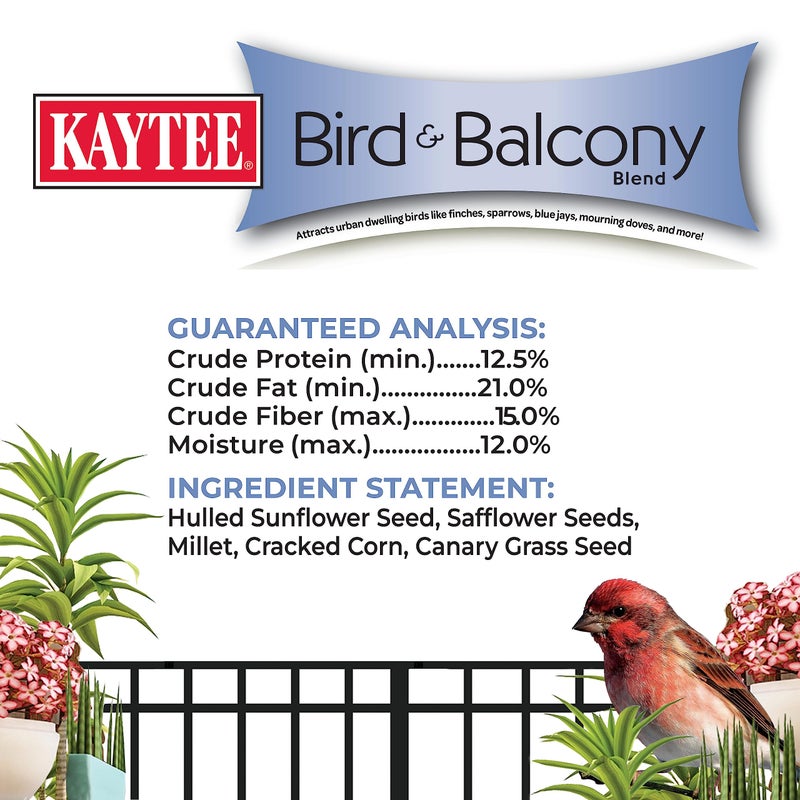 Kaytee Bird & Balcony Wild Bird Food No Mess Seed Blend for City Dwelling Birds Like Finches, Sparrows, Mourning Doves and More, 5 lb - Image 4