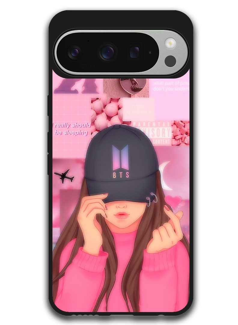 Theodor Protective Case Anti Scratch Shock Proof Bumper Cover For Google Pixel 9 Pro XL Girl BTS Cap Snap - Image 1