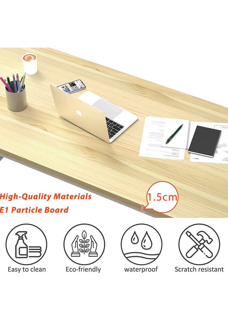 ZUIHAO Upgrade Your Workspace with a Modern Study Desk - Spacious 120x60cm Design with Super Strong Legs simple style beige desk - Image 2