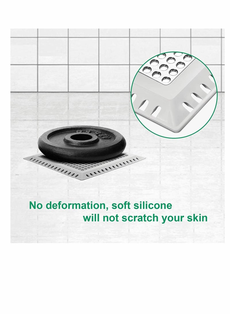 Square Drain Cover 4.9 in 125 mm Bathroom floor drain filter Square Shower Drain Hair Catcher Shower Drain Strainer Flat Drain Cover for Bathroom Floor Drain No Rust - Image 5