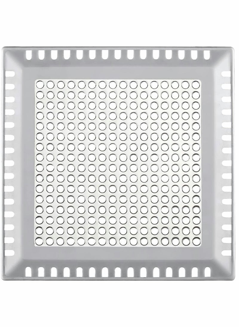 Square Drain Cover 4.9 in 125 mm Bathroom floor drain filter Square Shower Drain Hair Catcher Shower Drain Strainer Flat Drain Cover for Bathroom Floor Drain No Rust - Image 1