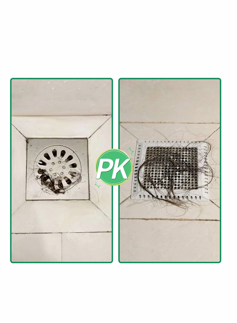 Square Drain Cover 4.9 in 125 mm Bathroom floor drain filter Square Shower Drain Hair Catcher Shower Drain Strainer Flat Drain Cover for Bathroom Floor Drain No Rust - Image 3